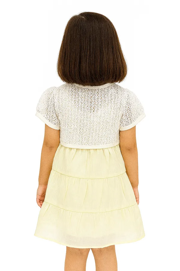 Cream_Trendy_&_Comfortable_Pastel_Lace_Layered_Dress_For_Girls