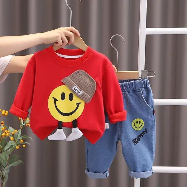 Smiley_Cap_Sweat_Shirt_and_Denim_Set