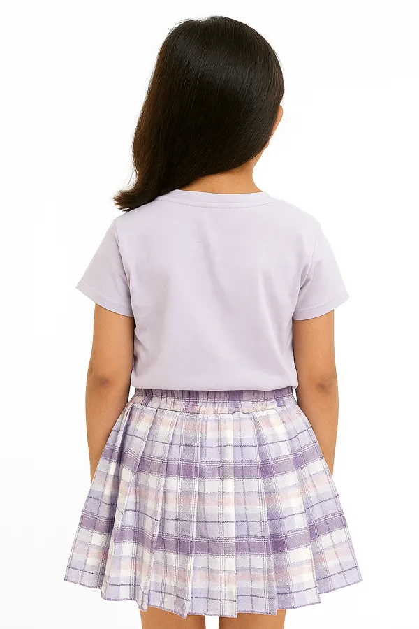Lavender_Trendy_&_Comfortable_Pearl_Bow_Twirl_Skirt_And_T-Shirt_Set_For_Girls