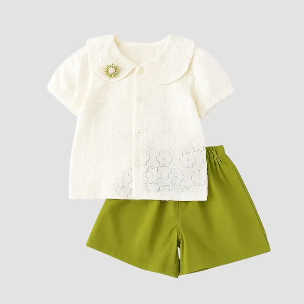 Green_Trendy_&_Comfortable_White_Eyelet_Top_With_Wide_Shorts_Set_For_Girls