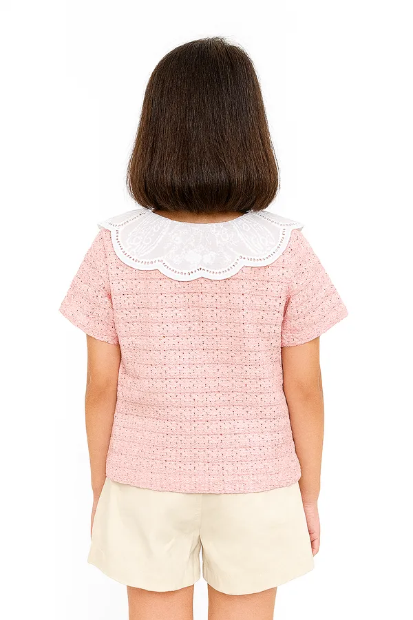 Pink_Trendy_&_Comfortable_Eyelet_Top_&_Sand-Pocket_Shorts_For_Girls