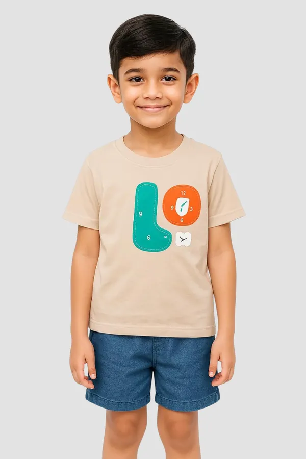 Brown_Trendy_&_Comfortable_Color_Block_Craze_Graphic_Tee_&_Denim_Shorts_Set_For_Boys