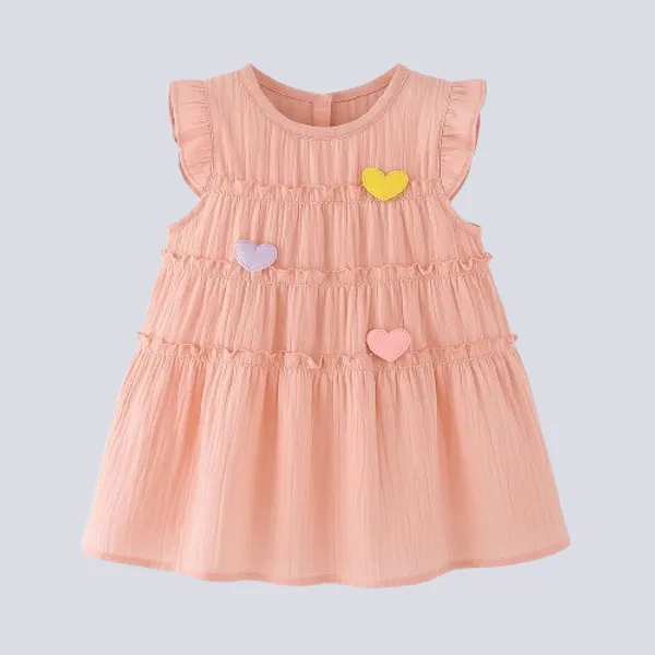 Pink_Trendy_&_Comfortable_3D_Heart_Dresses_For_Girls