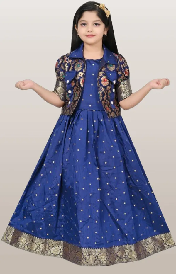 Dark_Blue_Silk_Blend_Round_Neck_Gown_Dress_For_Girls