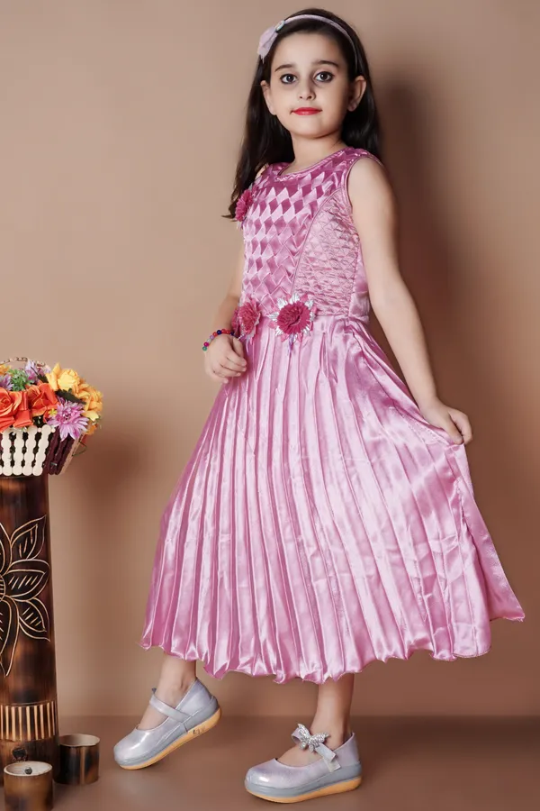 Pink_Silk_Blend_Flared/A-Line_Gown_For_Kids_Girl