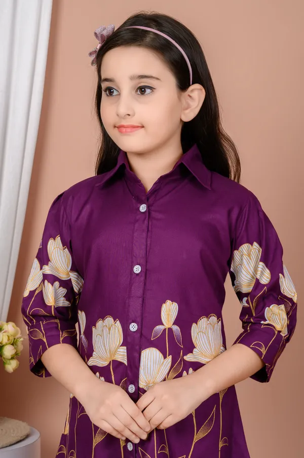 Purple_Printed_Rayon_Blend_Shirt_Pant_Set_For_Girls
