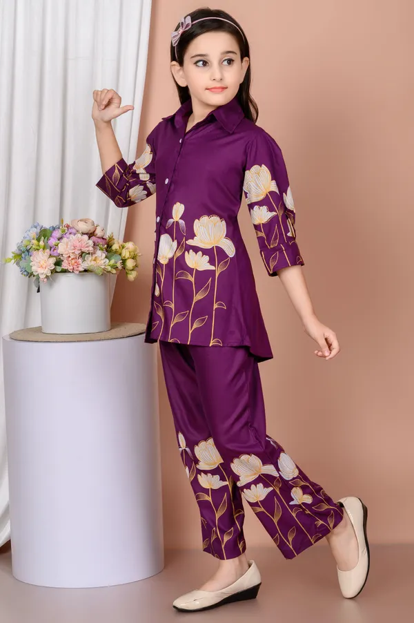 Purple_Printed_Rayon_Blend_Shirt_Pant_Set_For_Girls