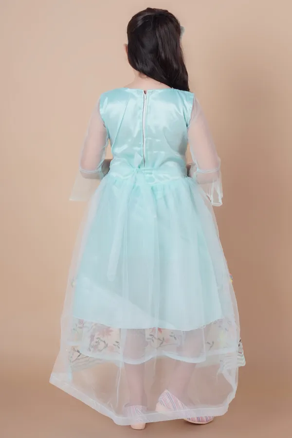 Light_Blue_Net_Round_Neck_A-_Line_Dress_For_Girls