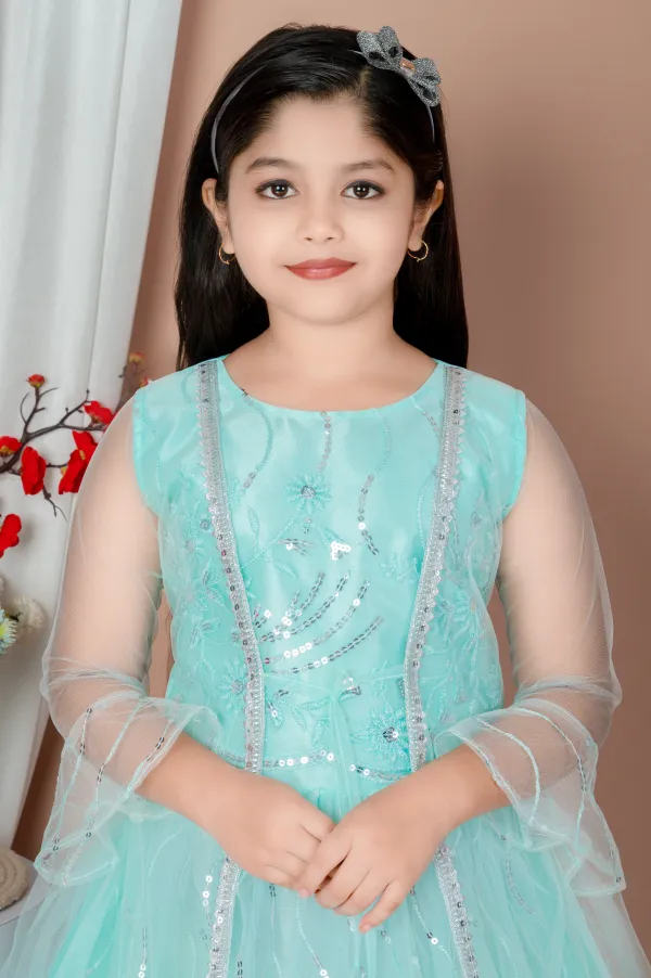 Light_Green_Net_Round_Neck_Fit_And_Flare_Dress_For_Girls