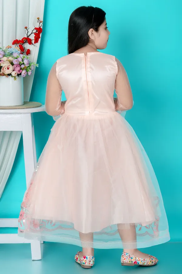 Orange_Net_Round_Neck_Fit_And_Flare_Dress_For_Girls