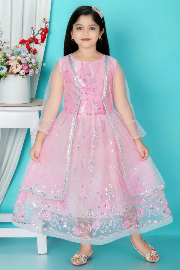 Pink_Net_Round_Neck_Fit_And_Flare_Dress_For_Girls