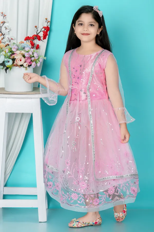 Pink_Net_Round_Neck_Fit_And_Flare_Dress_For_Girls