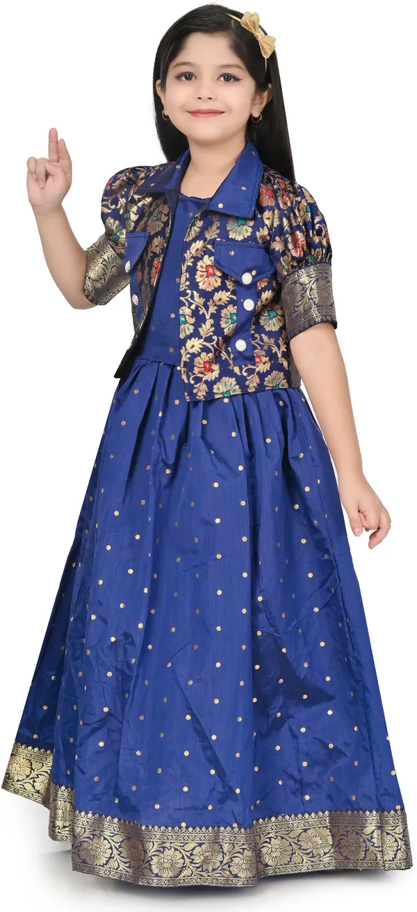 Dark_Blue_Silk_Blend_Round_Neck_Gown_Dress_For_Girls