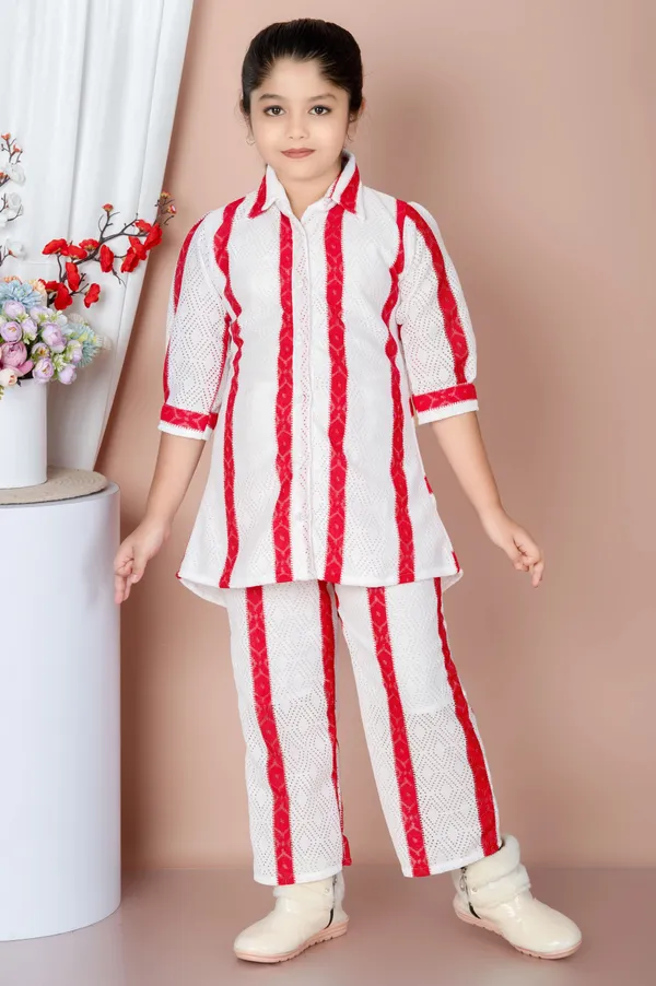 Red_Striped_Lace_Shirt_Pant_Set_For_Girls