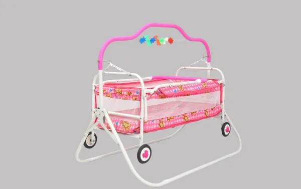 Cradle_For_New_Born_Baby_Swing_Jhula_For_Baby_|_Kids_Cradle_With_Mosquito_Net_Cot_(Pink)