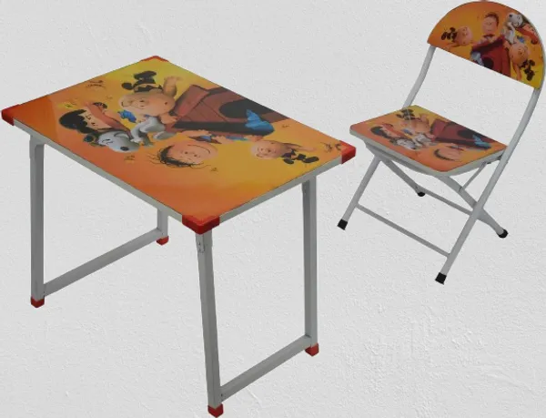 Yellow_Plywood_&_Metal_Desk_Chair_For_Baby