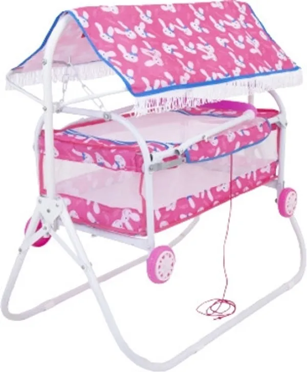 Cradle_For_New_Born_Baby_|_Swing_Jhula_For_Baby_|_Kids_Cradle_With_Mosquito_Net_Cot_(L.Pink)