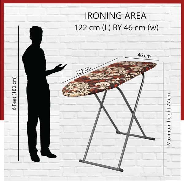 Brown::Multicolor_Wooden_Self_Standing_Folding_Ironing_Board