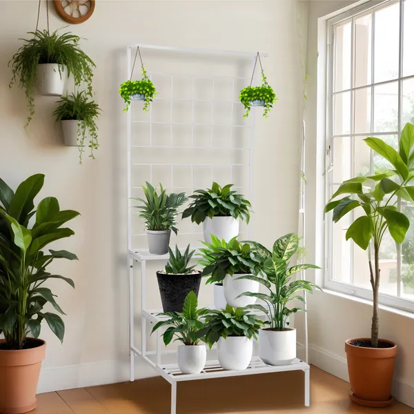 White_Metal_Pot_For_Indoor