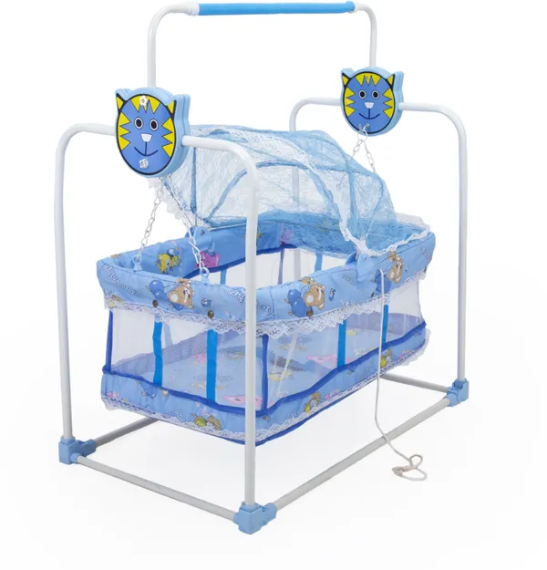 Baby_Sleep_Swing_Cradle/Jhula/Palna/Bed_With_Net_Bassinet_Cot_(Blue)