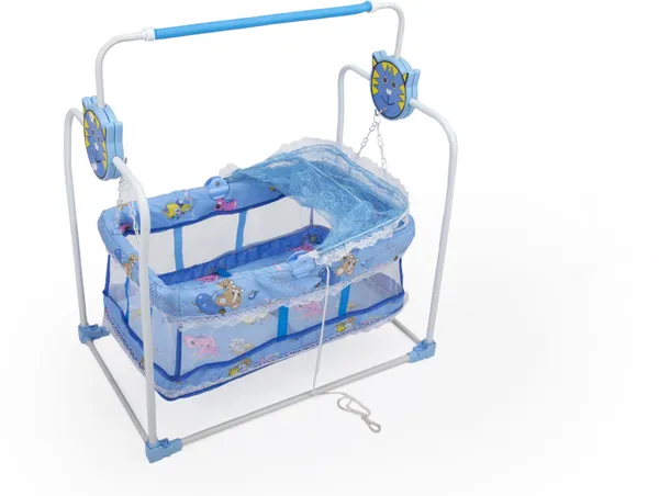 Baby_Swing_Cradle_Jhula_With_Mosquito_Net_For_New_Born_Baby_Cot_(Blue)