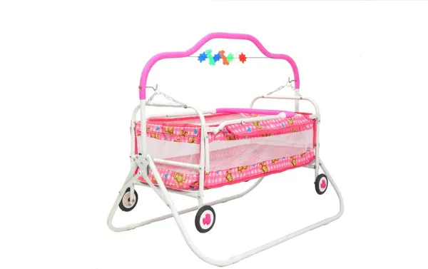 Cradle_For_New_Born_Baby_Swing_Jhula_For_Baby_|_Kids_Cradle_With_Mosquito_Net_Cot_(Pink)