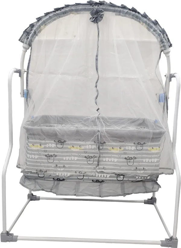Newborn_Baby_Swing_Cradle_Jhula_for_Baby_with_Mosquito_Net_Baby_Cradle_Swing_(Grey)