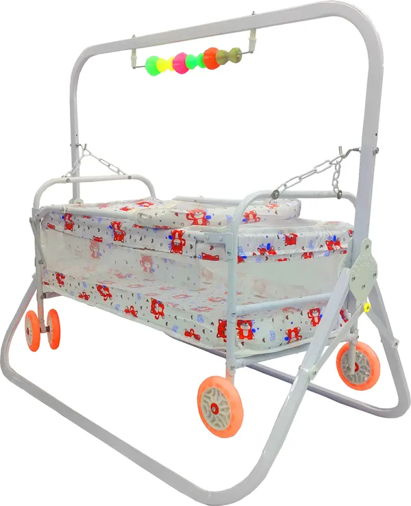 Baby_Jhula_Baggi_Cradle_Square_Pipe_For_New_Born_Baby_Cot_(Orange,_White)