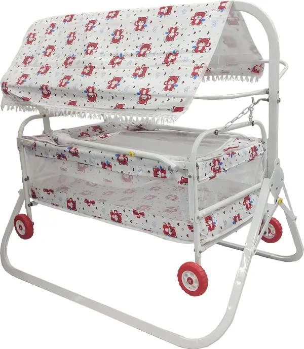 Cradle_Square_Pipe_For_New_Born_Baby_Cot_(Red,_White)