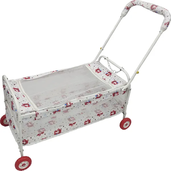 Cradle_Square_Pipe_For_New_Born_Baby_Cot_(Red,_White)