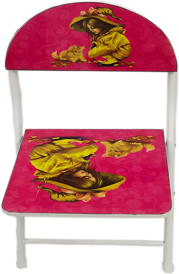 Pink_Plywood_&_Metal_Desk_Chair_For_Baby