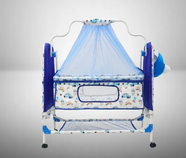 Cridle_for_kids_Jhula_for_baby_Newborn_Baby_with_Mosquito_net_Cradle_For_Baby_(Blue)