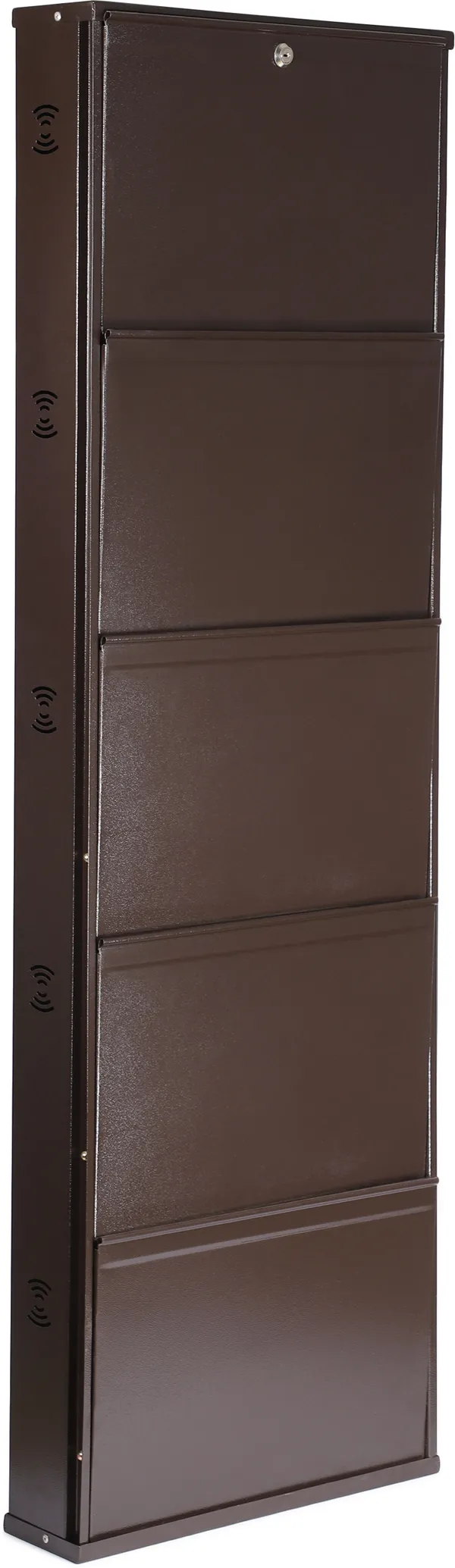 Brown_Metal_Shoe_Cabinet_For_Home_With_Doors_&_Lock_Wall_Mount_Metal_Shoe_Rack_Metal