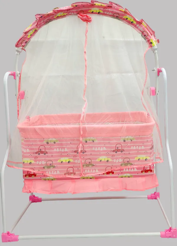 Newborn_Baby_Swing_Cradle_Jhula_for_Baby_with_Mosquito_Net_Baby_Cradle_Swing_(Pink)