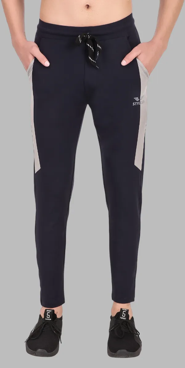 Blue_Lycra_Blend_Colorblock_Track_Pants_For_Men