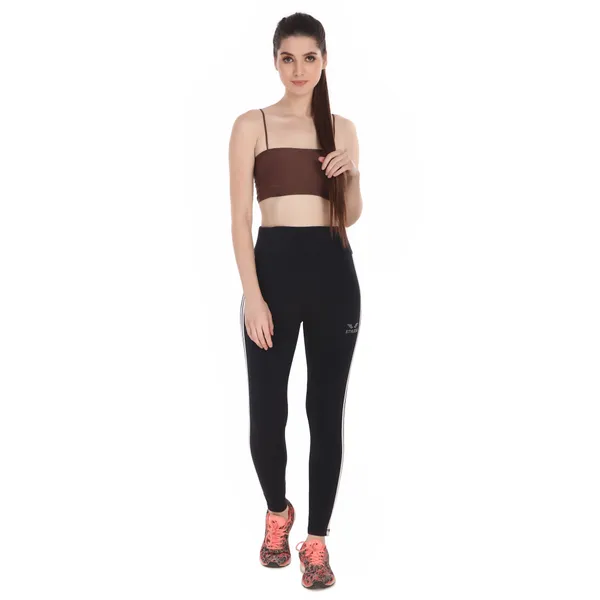 Styleso_Premium_Blue_Workout_Tights_with_Two_White_Side_Stripes