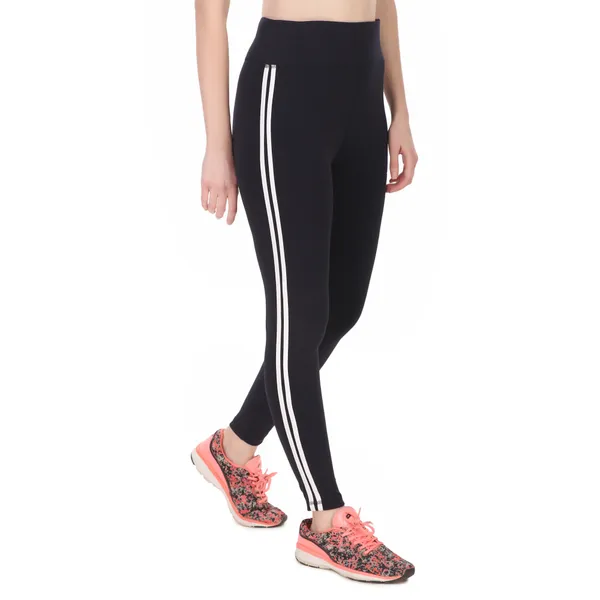 Styleso_Premium_Blue_Workout_Tights_with_Two_White_Side_Stripes