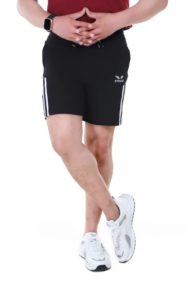 Black_Silk_Blend_Solid_Basic_Shorts_For_Men