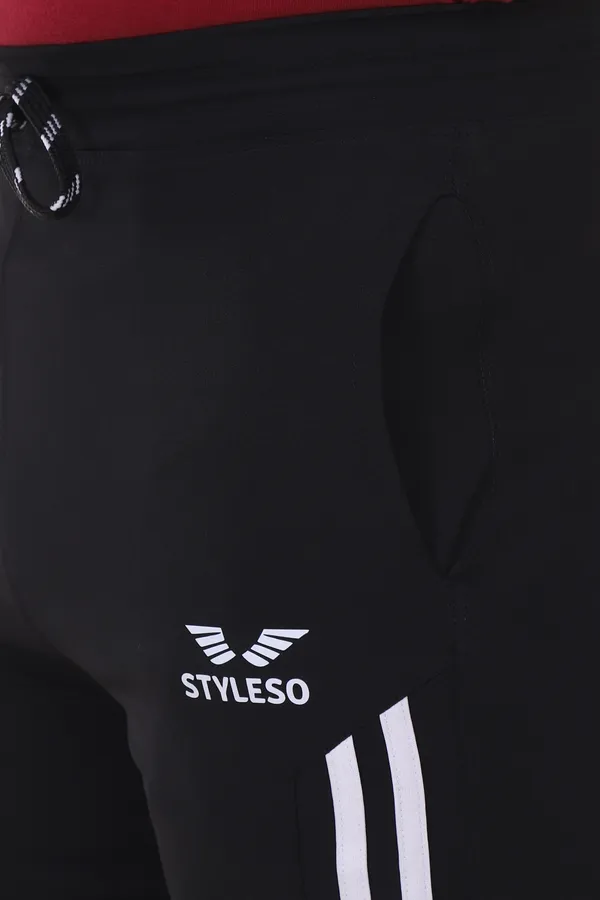 Black_Silk_Blend_Solid_Basic_Shorts_For_Men