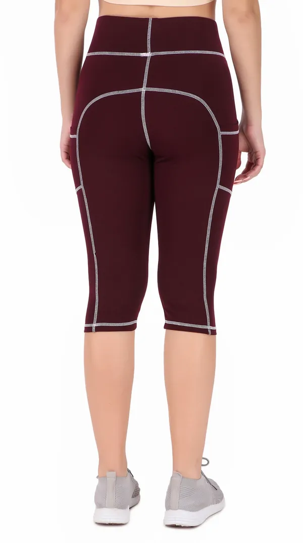 Maroon_Lycra_Blend_Capri_For_Women
