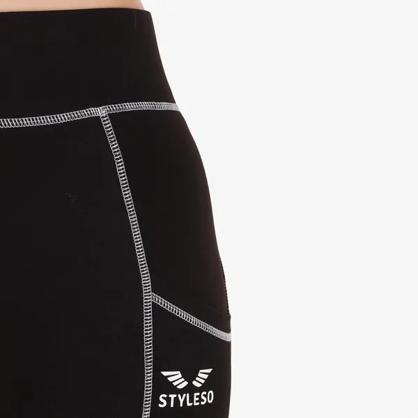 Black_Lycra_Blend_Striped_Tights_For_Women