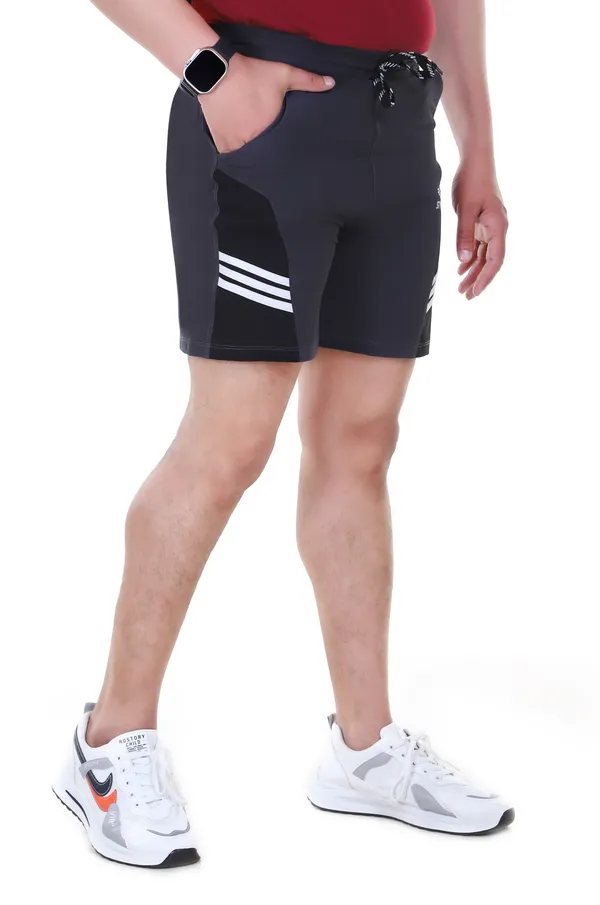 Grey_Silk_Blend_Solid_Basic_Shorts_For_Men
