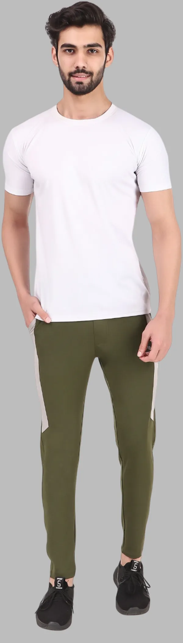 Dark_Green_Lycra_Blend_Track_Pants_For_Men