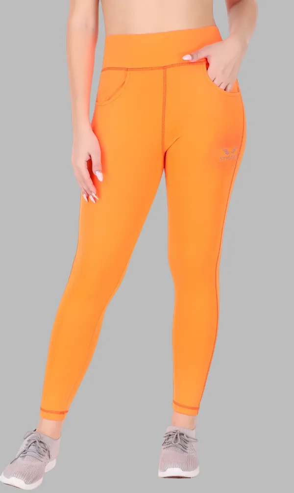Orange_Lycra_Blend_Solid_Tights_For_Women