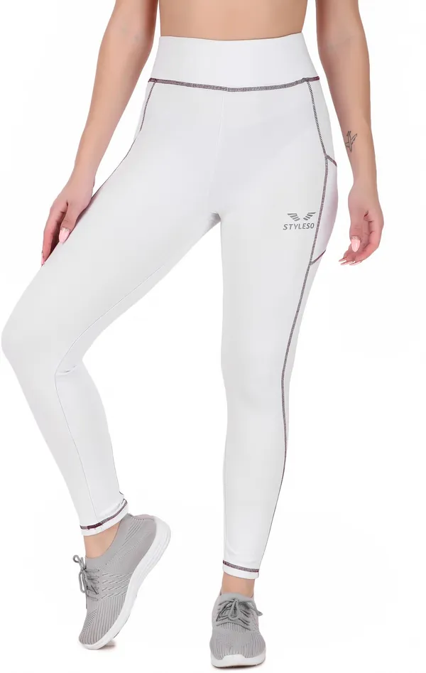 White_Lycra_Blend_Ankle_Length_Tights_For_Women