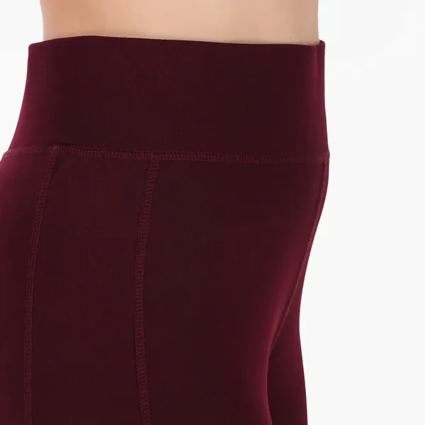 Maroon_Lycra_Blend_Ankle_Length_Tights_For_Women