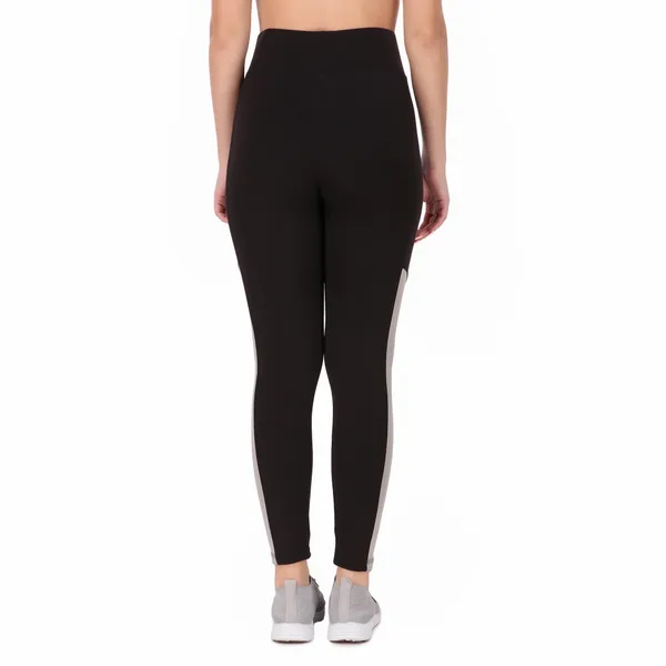 Black_&_Beige_Lycra_Blend_Ankle_Length_Tights_For_Women