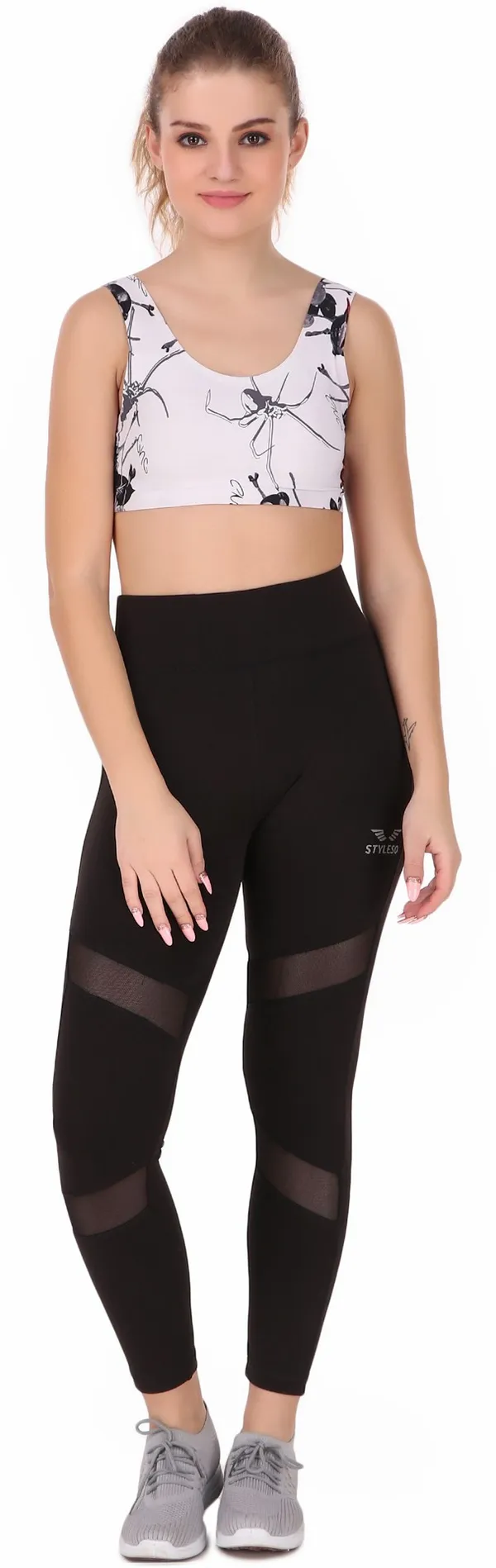 Black_Lycra_Blend_Ankle_Length_Tights_For_Women