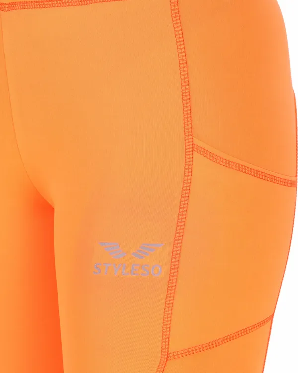 Orange_Lycra_Blend_Solid_Tights_For_Women