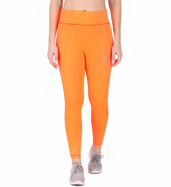 Orange_Lycra_Blend_Solid_Tights_For_Women